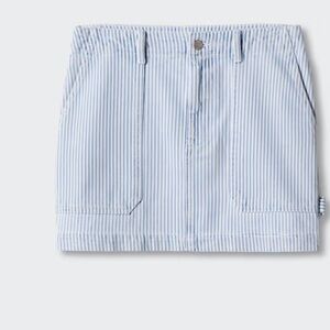 NWT Mango Striped denim mini-skirt